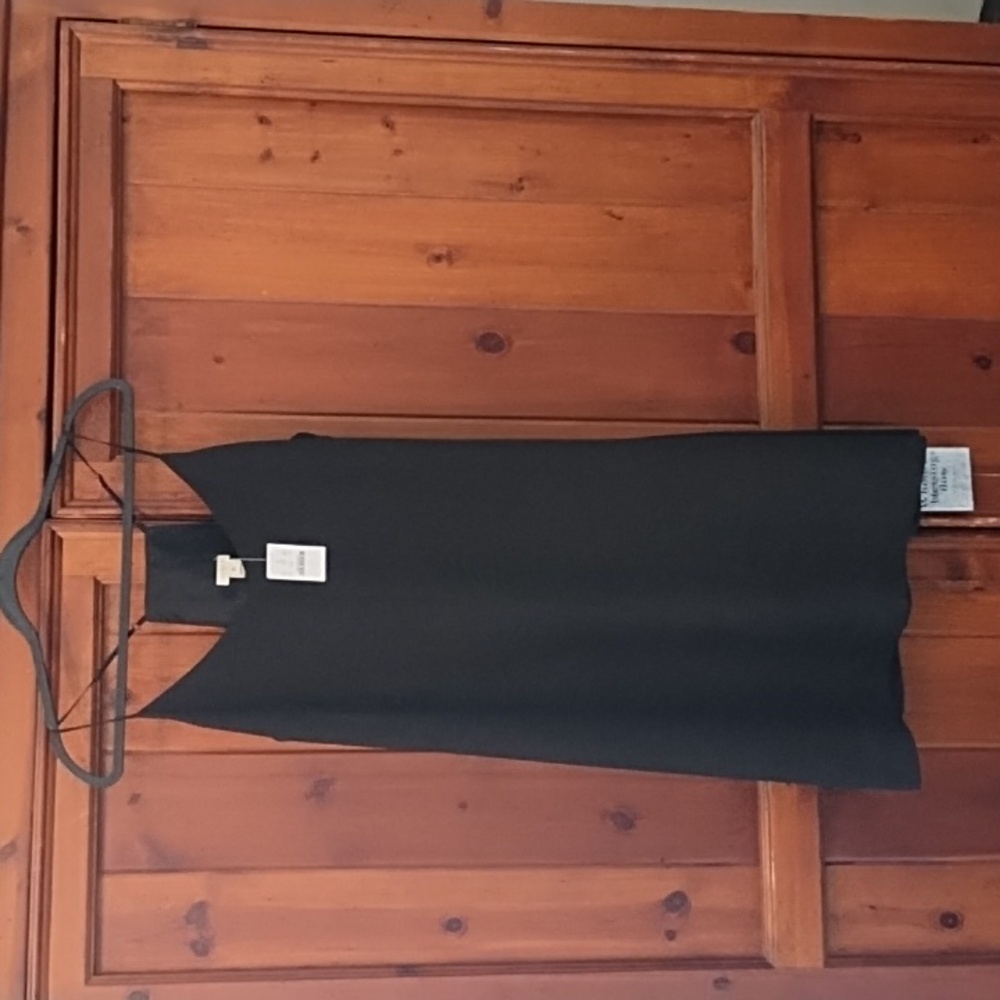 NWT J.Crew black slip dress size 14